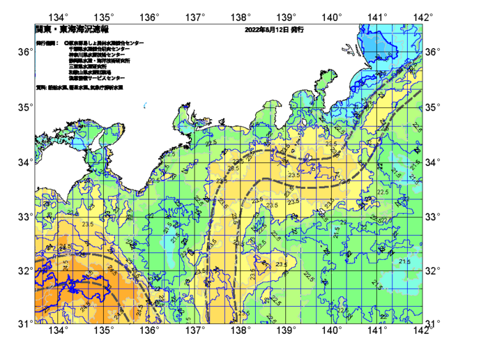 広域版海の天気図2022年6月12日