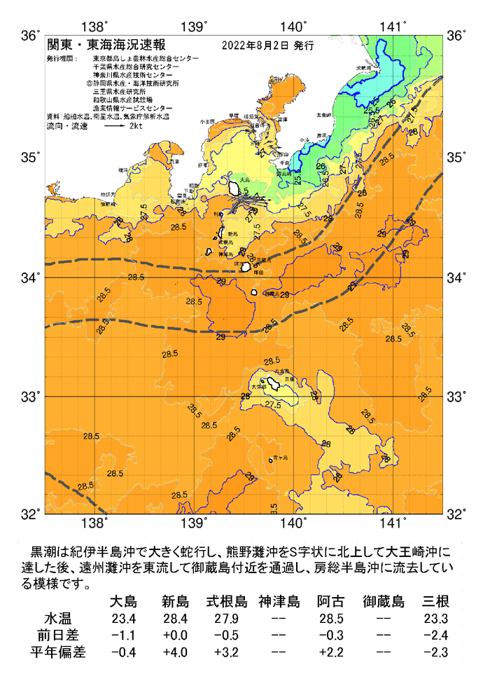 海の天気図2022年8月2日