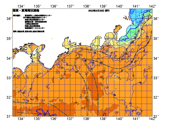 広域版海の天気図2022年8月26日
