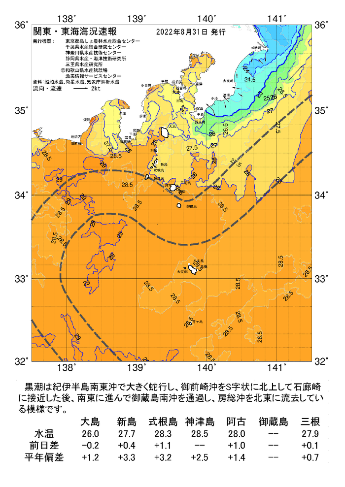 海の天気図2022年8月31日