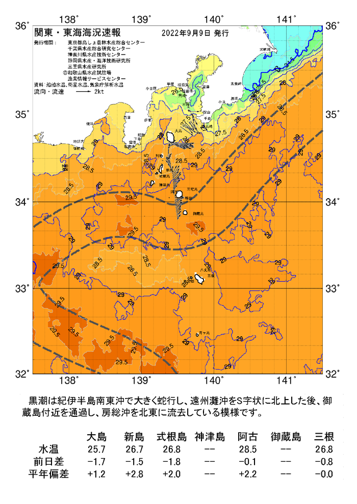 海の天気図2022年9月9日