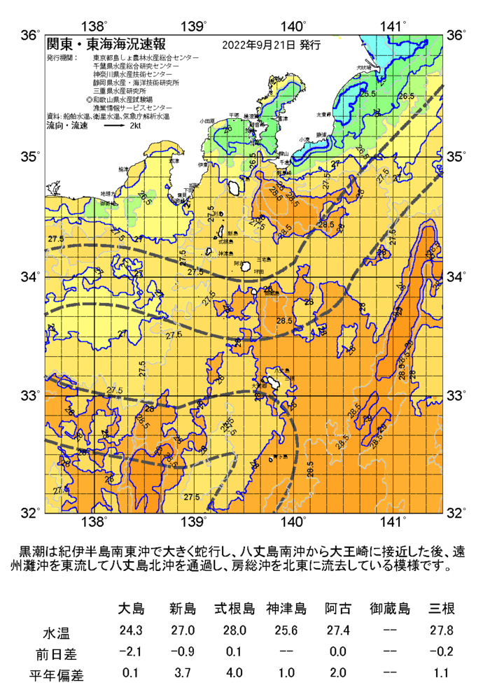 海の天気図2022年9月21日
