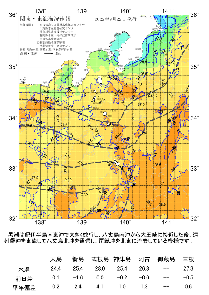 海の天気図2022年9月22日