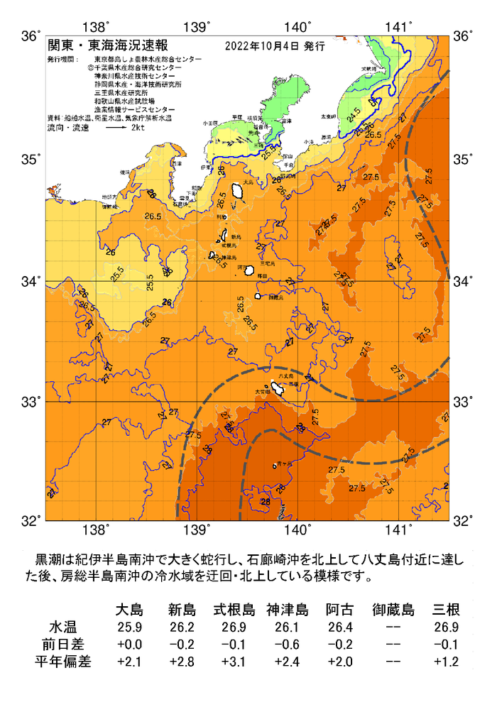 海の天気図2022年10月4日