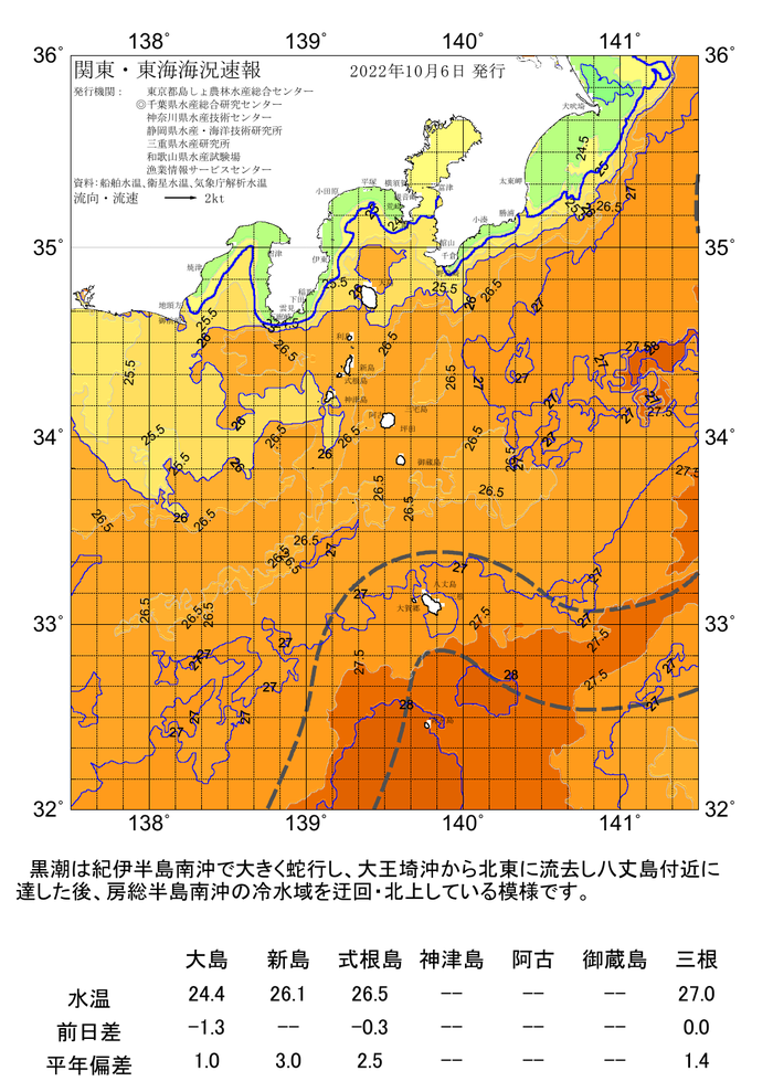 海の天気図2022年10月6日