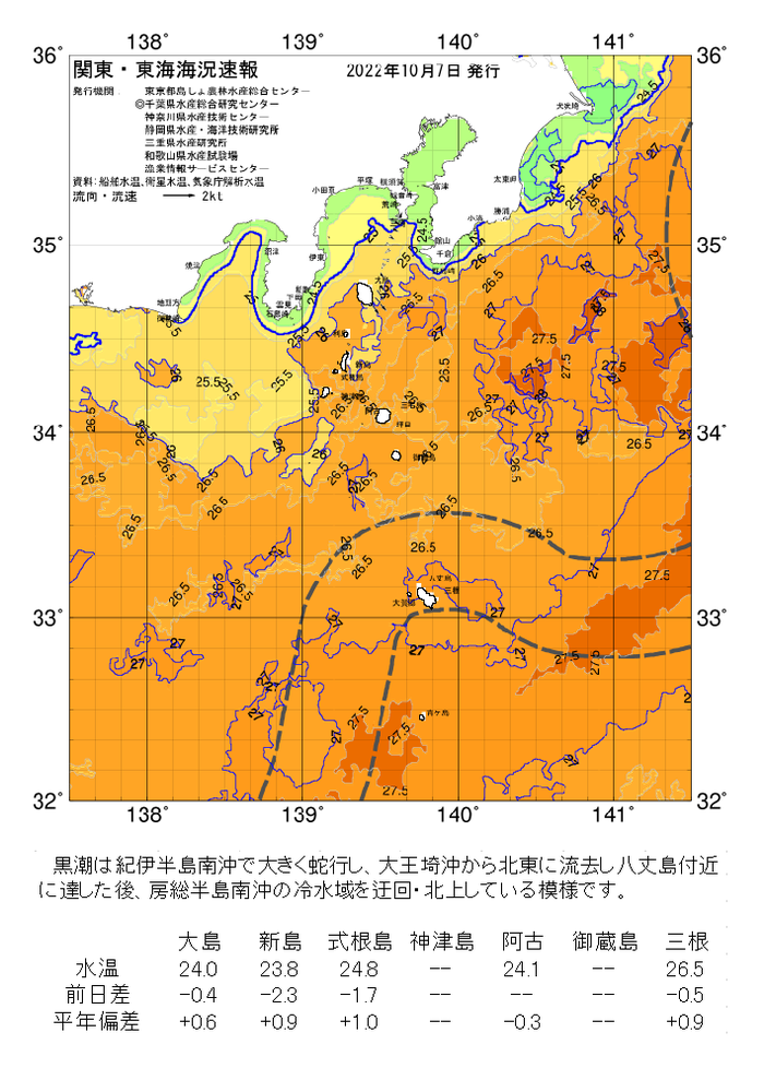 海の天気図2022年10月7日