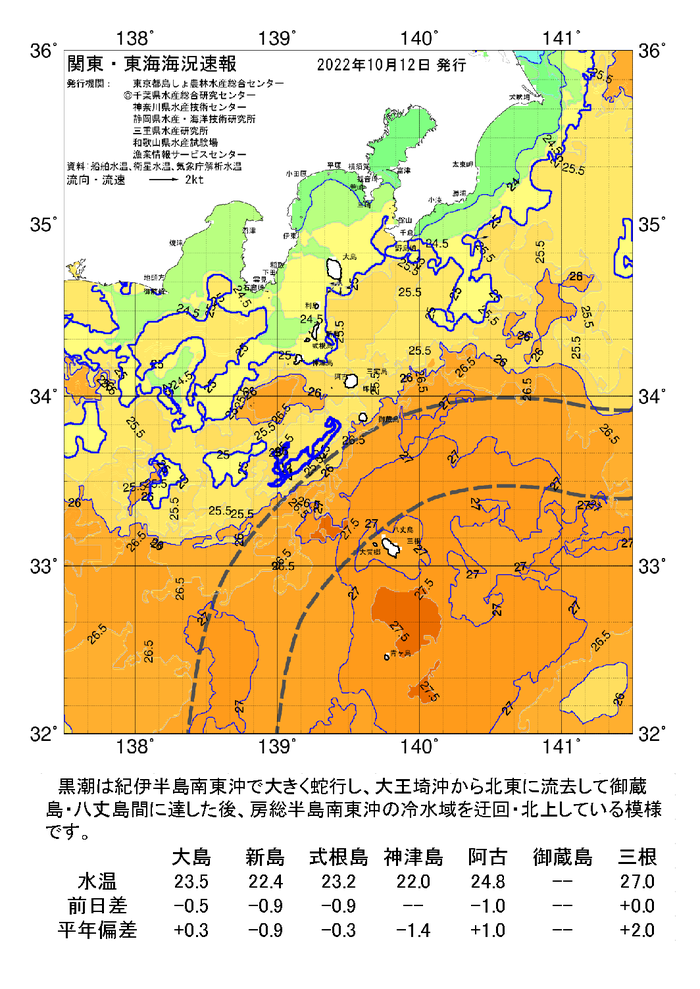 海の天気図2022年10月12日