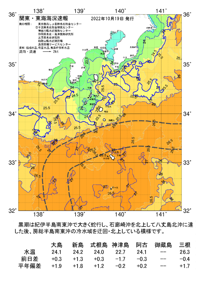 海の天気図2022年10月19日