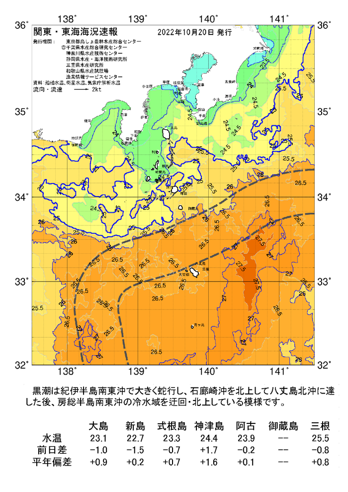 海の天気図2022年10月20日