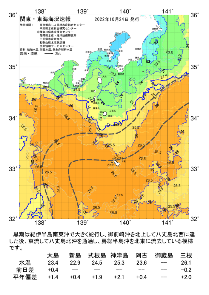 海の天気図2022年10月24日