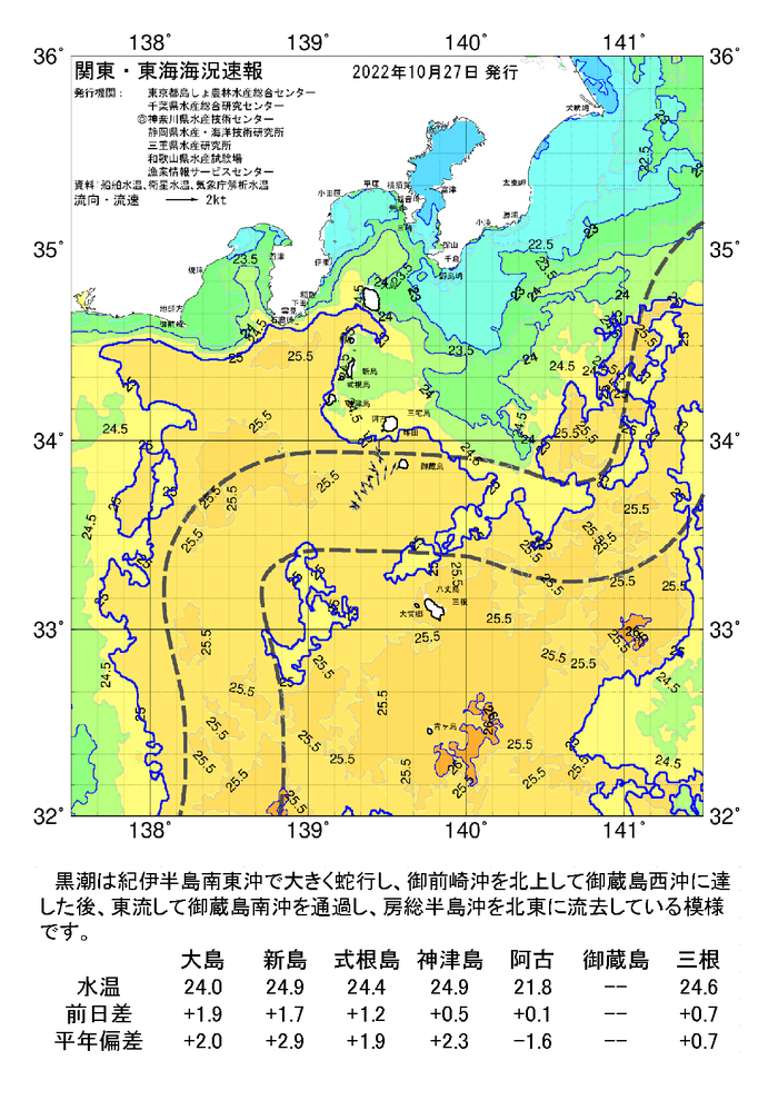 海の天気図2022年10月27日