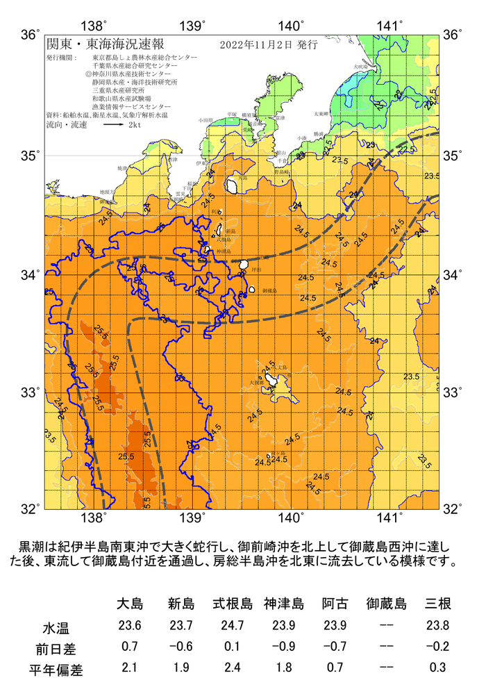 海の天気図2022年11月2日