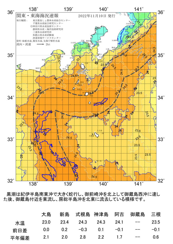 海の天気図2022年11月10日