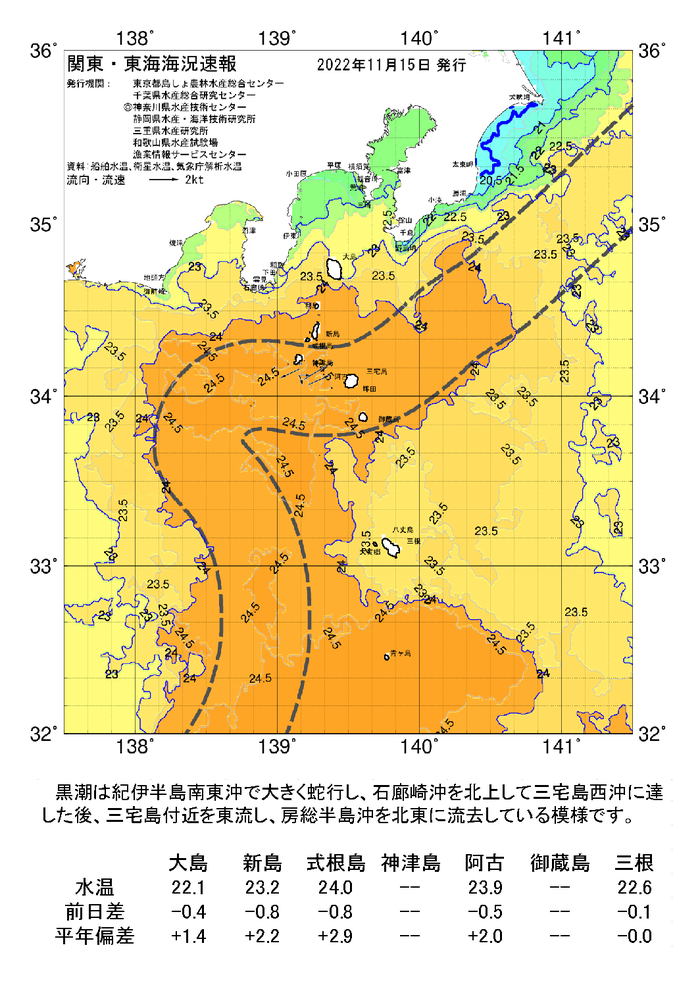 海の天気図2022年11月15日