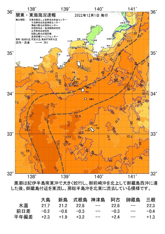 海の天気図2022年12月1日