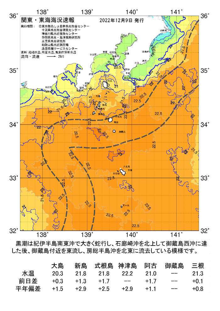 海の天気図2022年12月9日