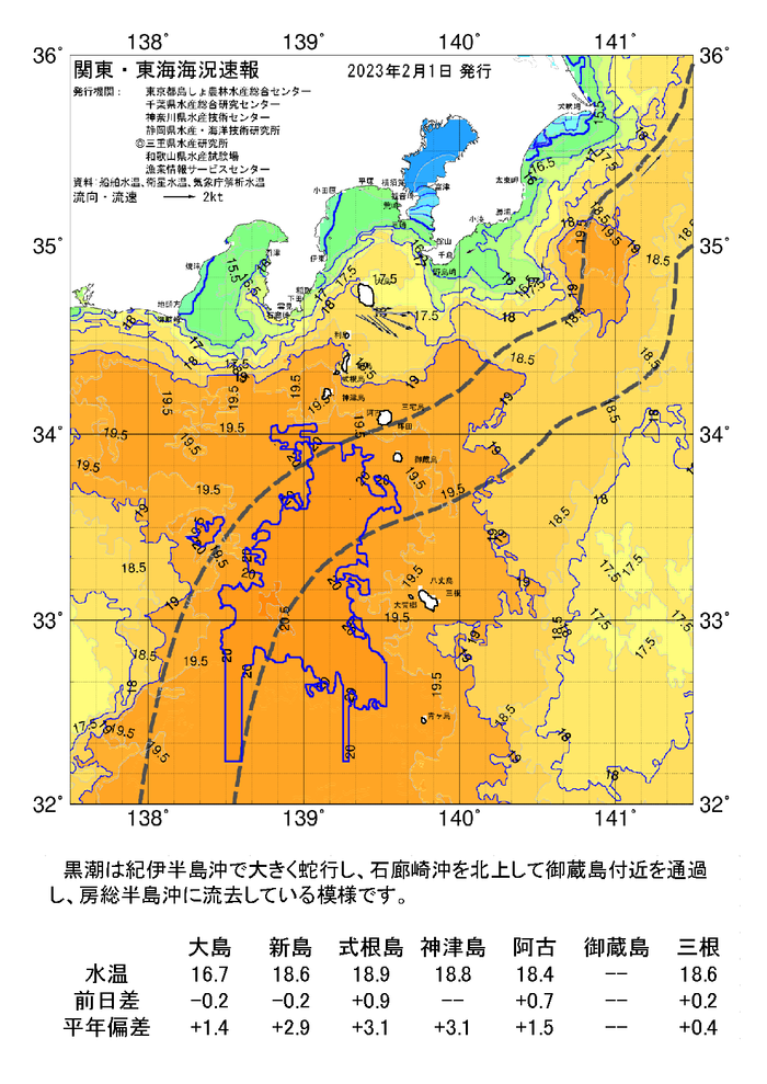 海の天気図2023年2月1日