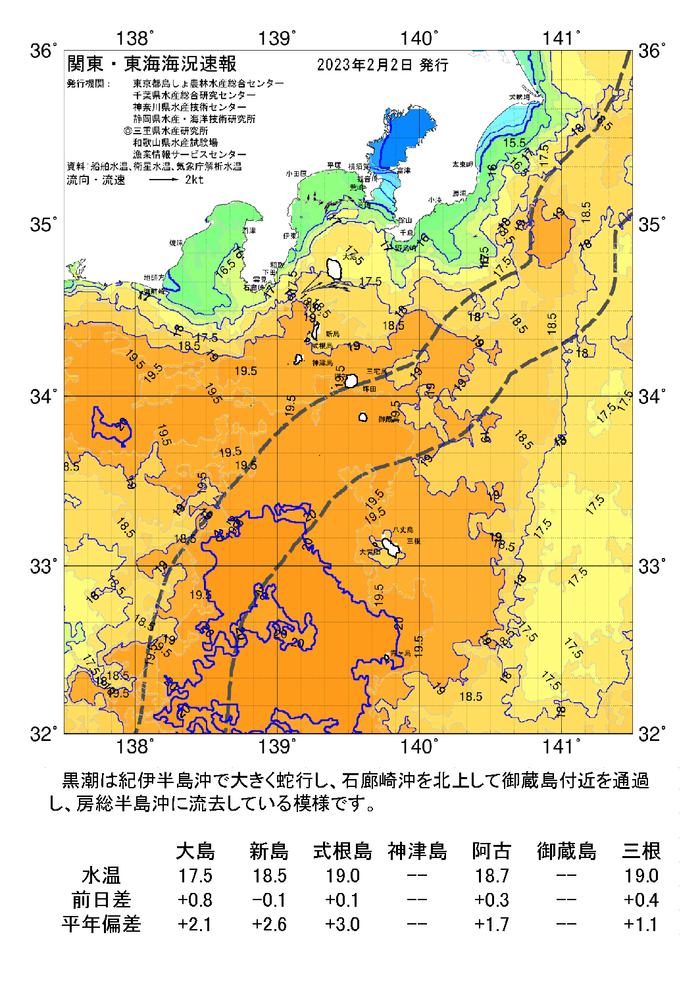 海の天気図2023年2月2日