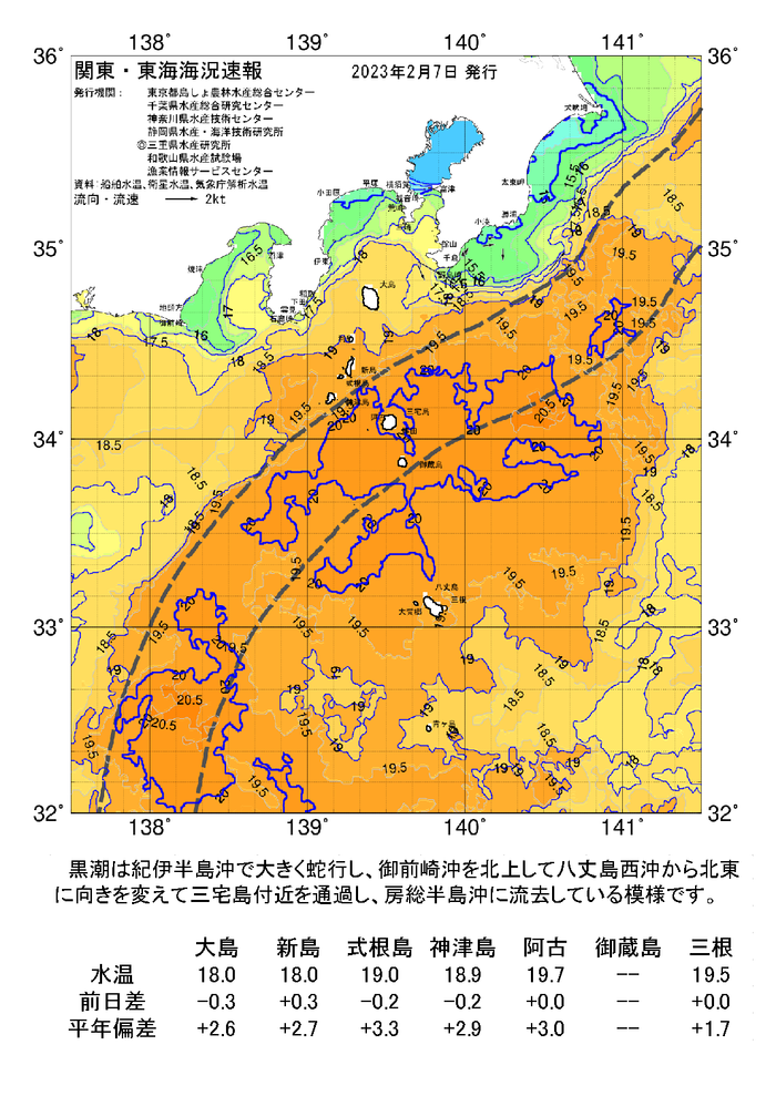 海の天気図2023年2月7日
