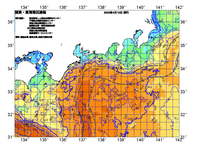 広域版海の天気図2022年4月10日