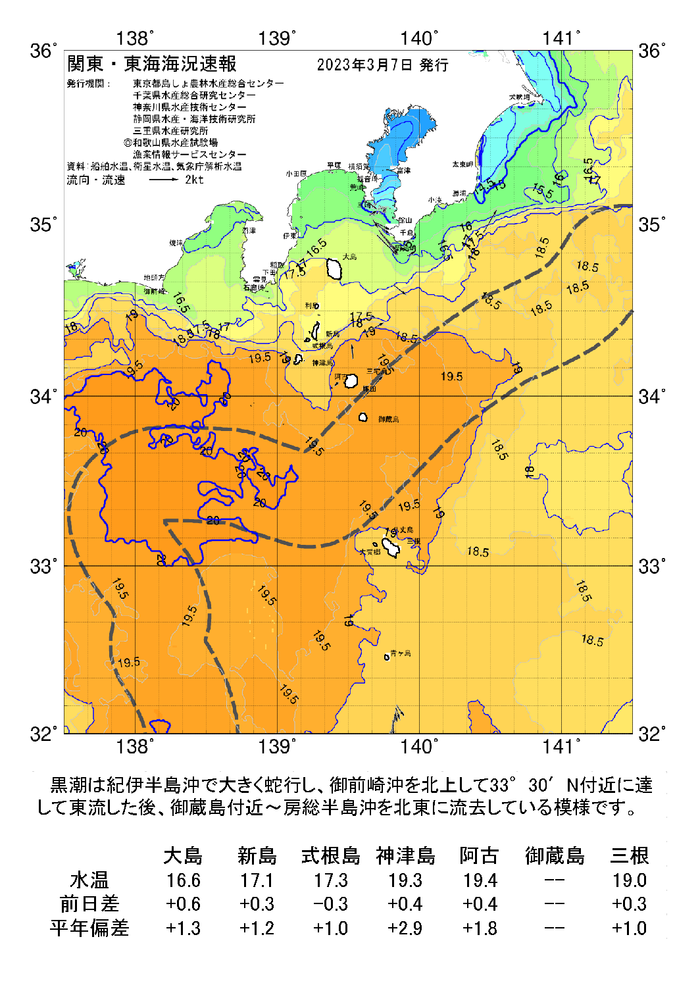 海の天気図2023年3月7日