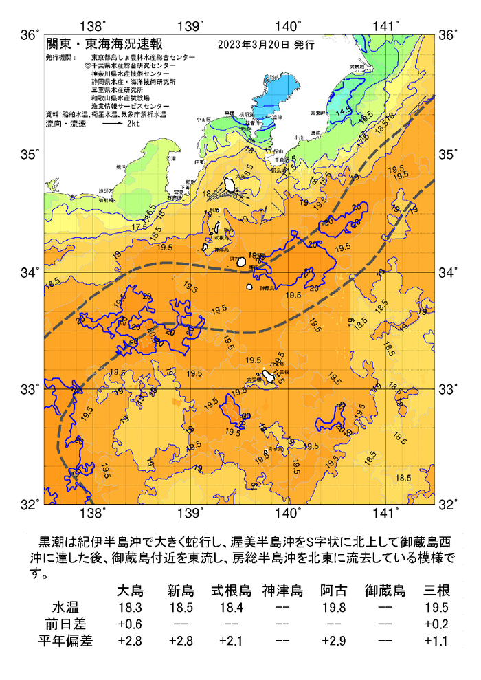 海の天気図2023年3月20日