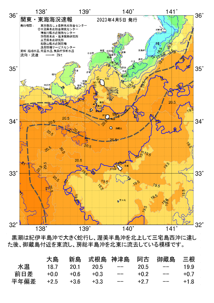 海の天気図2023年4月5日