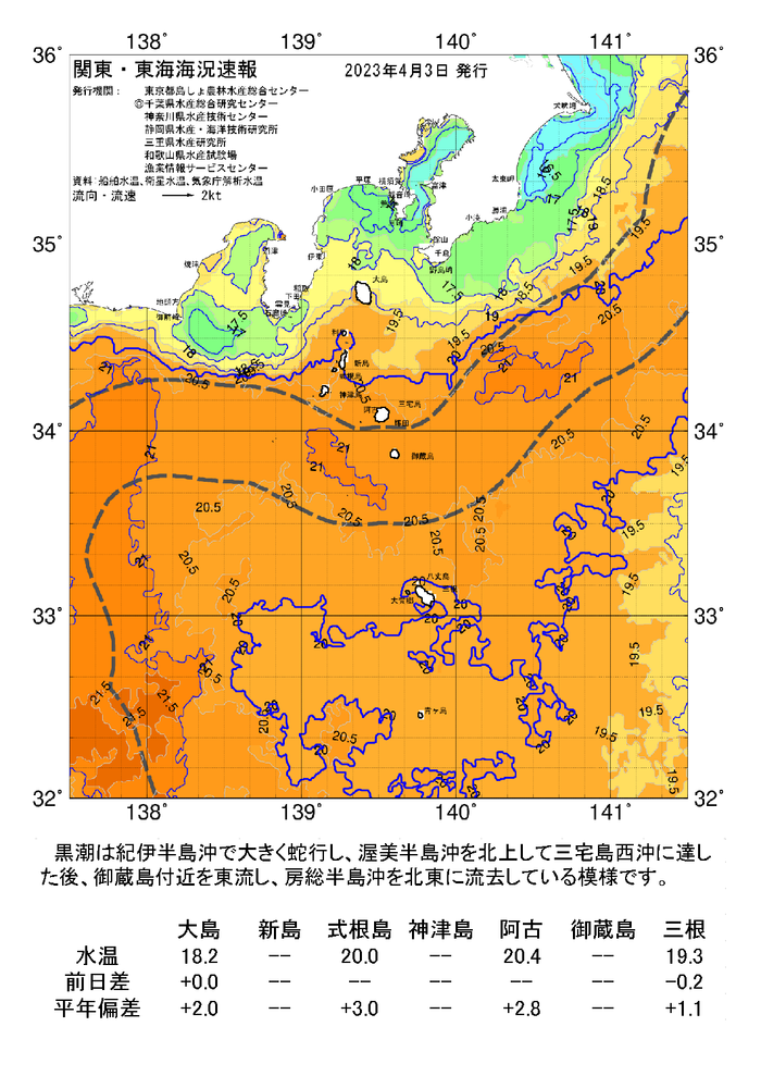 海の天気図2023年4月3日
