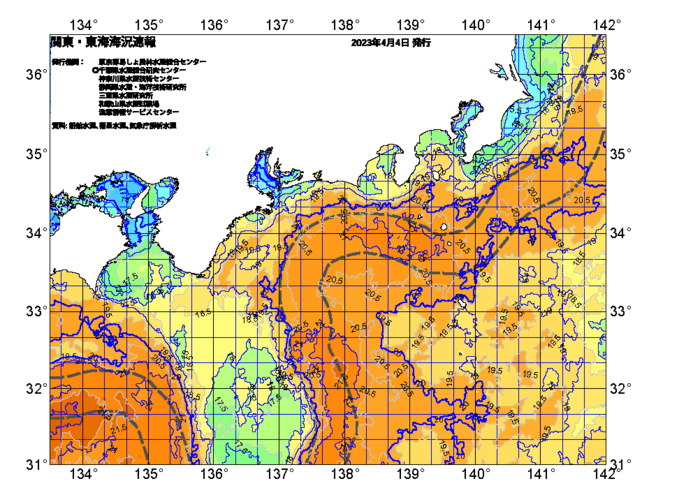 広域版海の天気図2023年4月4日