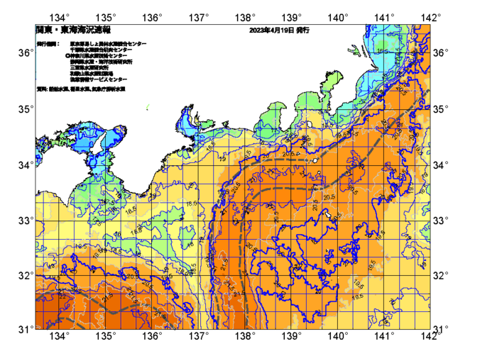 広域版海の天気図2023年4月19日