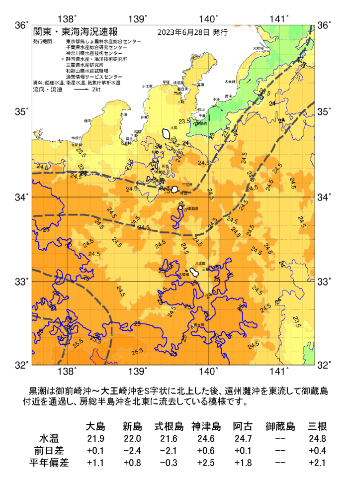 海の天気図2023年6月28日