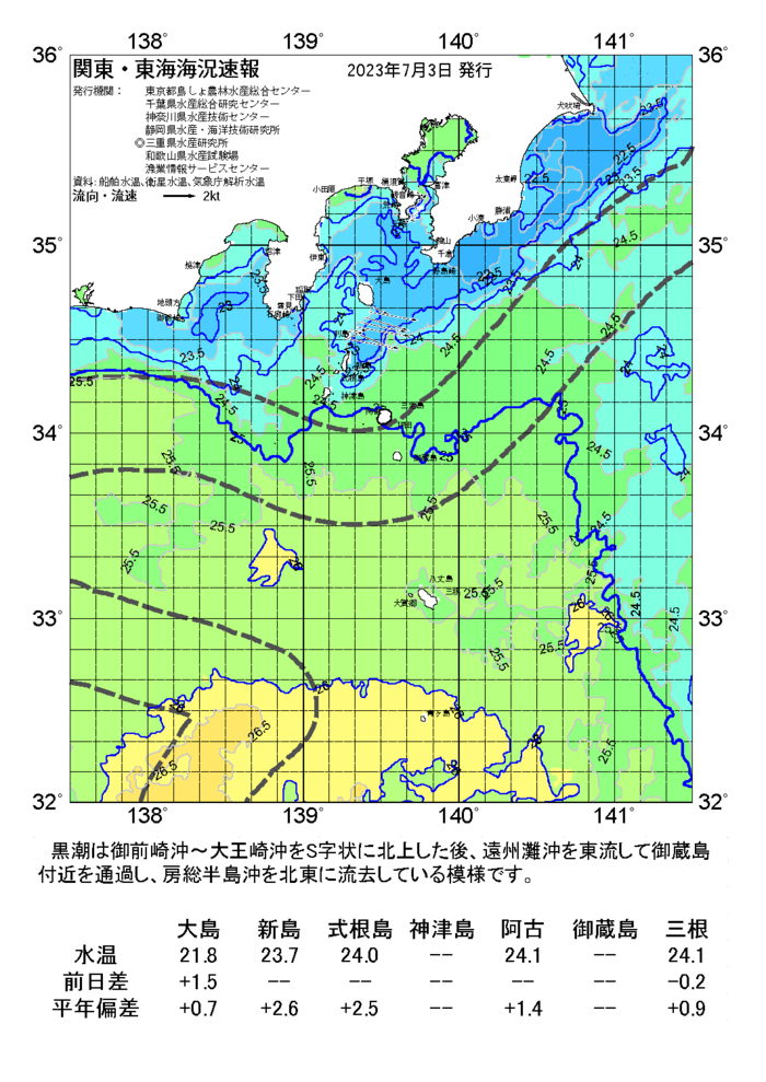 海の天気図2023年7月3日