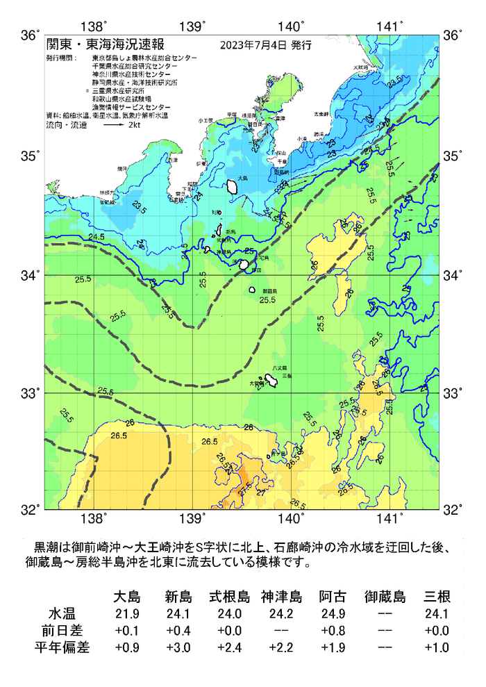 海の天気図2023年7月4日