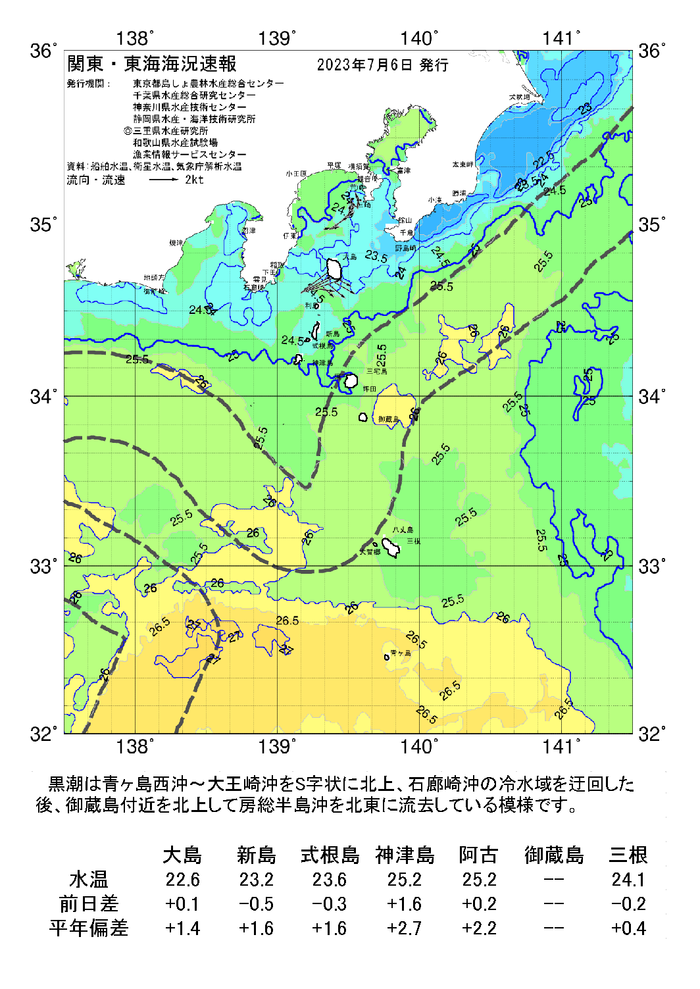 海の天気図2023年7月6日