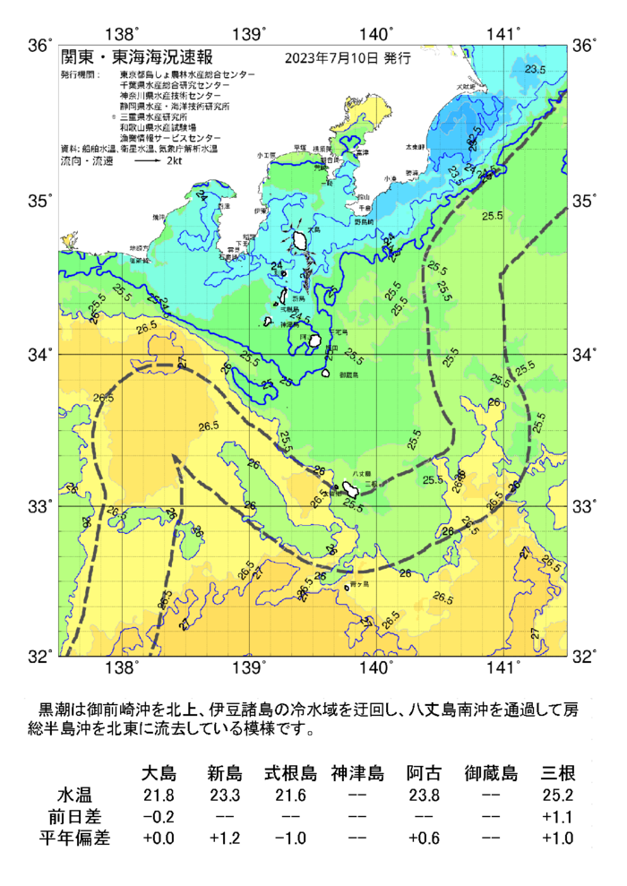 海の天気図2023年7月10日