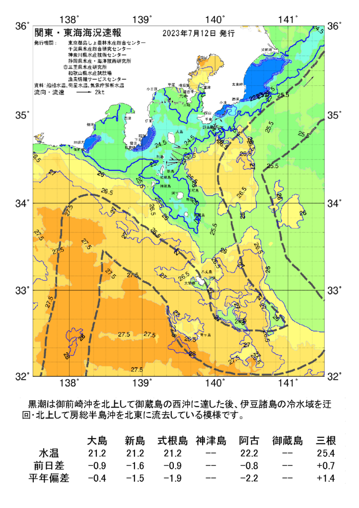 海の天気図2023年7月12日