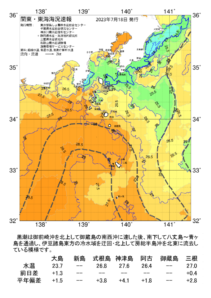 海の天気図2023年7月18日