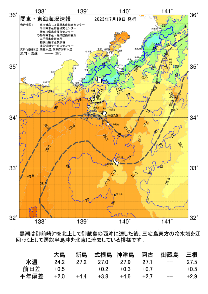 海の天気図2023年7月19日