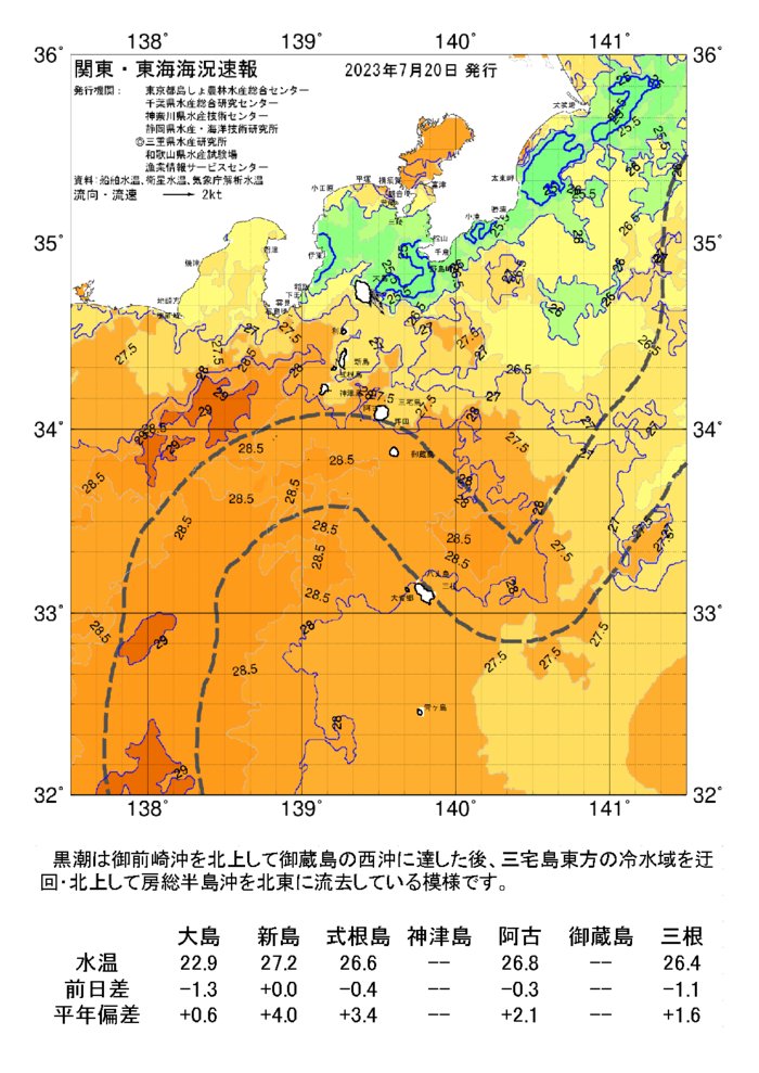 海の天気図2023年7月20日