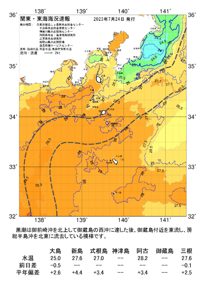 海の天気図2023年7月24日