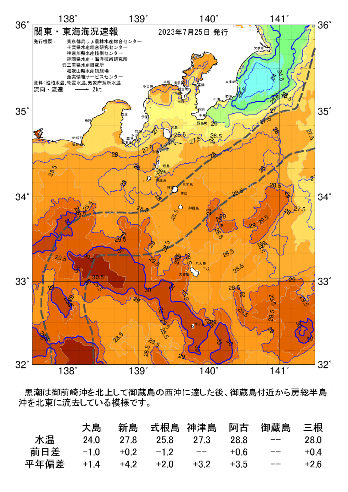 海の天気図2023年7月25日