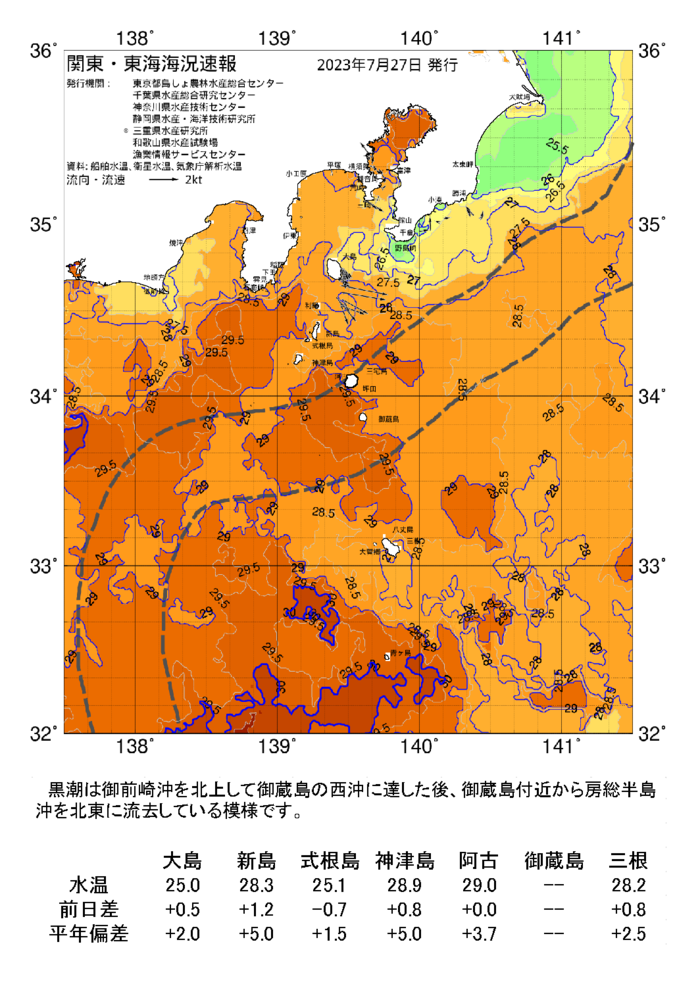 海の天気図2023年7月27日