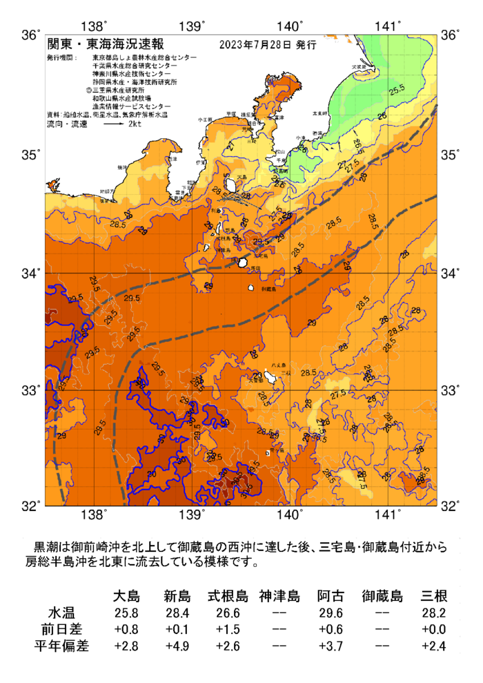 海の天気図2023年7月28日