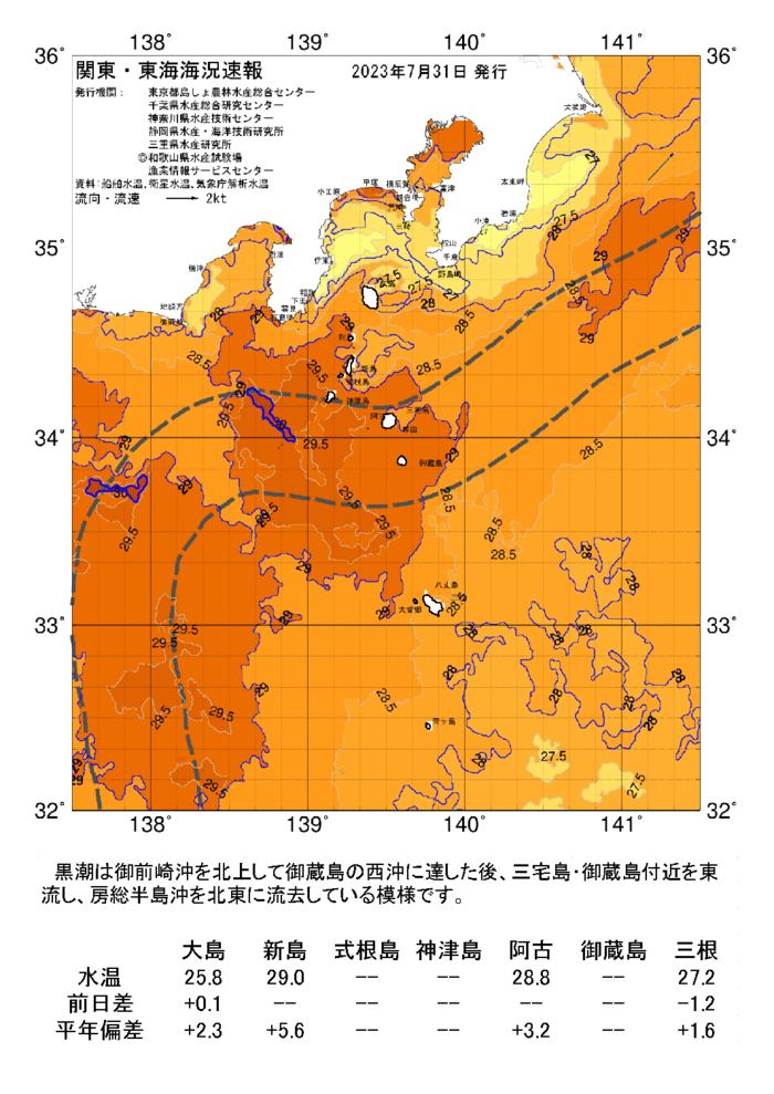 海の天気図2023年7月31日