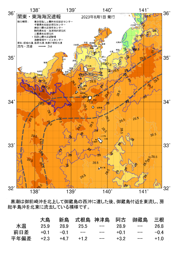 海の天気図2023年8月1日