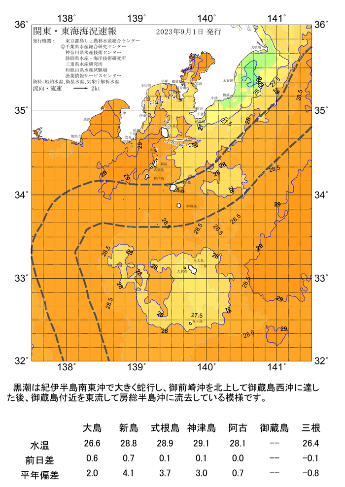 海の天気図2023年9月1日