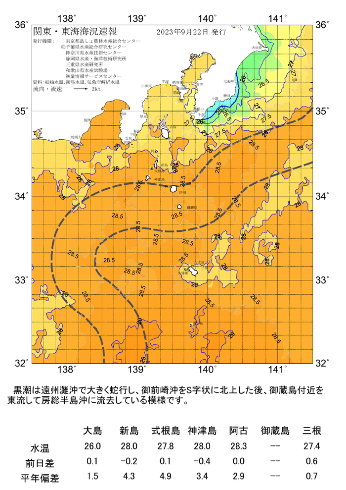 海の天気図2023年9月22日