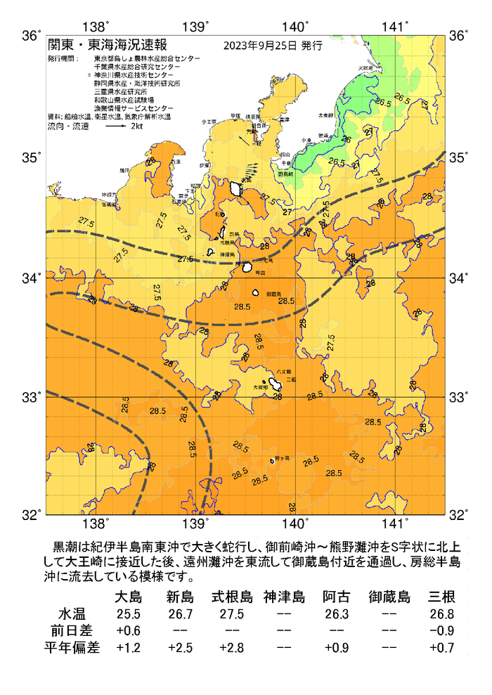 海の天気図2023年9月25日