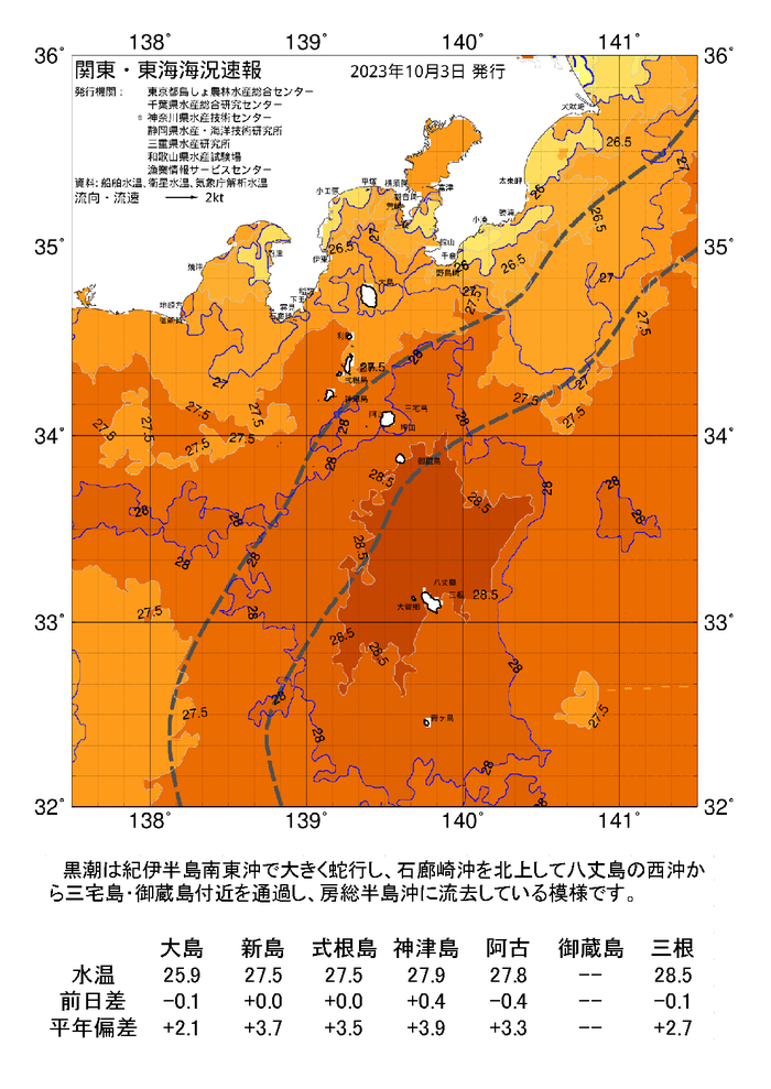 海の天気図2023年10月3日