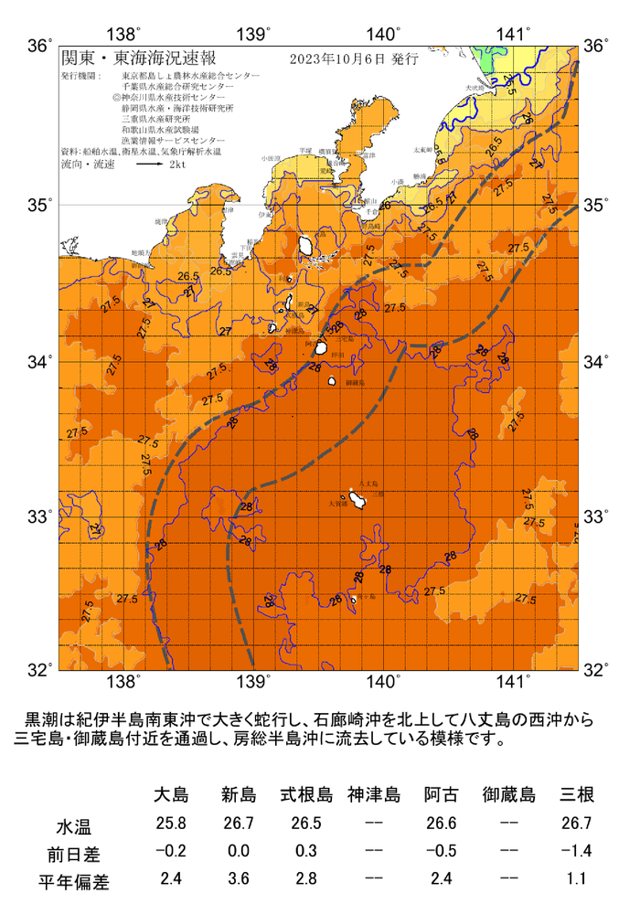 海の天気図2023年10月6日